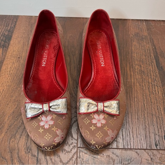 Louis Vuitton Cherry Blossom Ballet Flats Size 37 EU - Picture 4 of 13